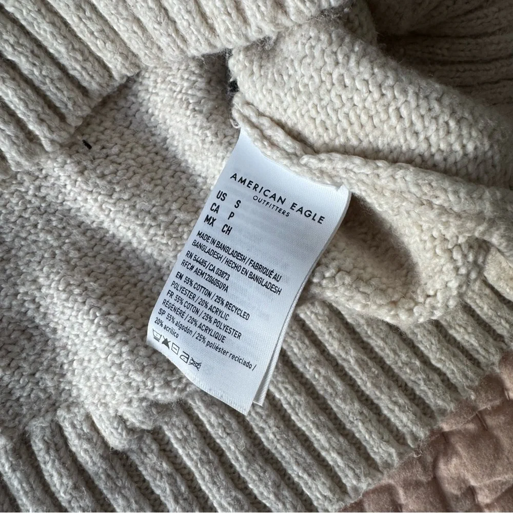 AE x Peanuts Snoopy Striped Knit Sweater - Cream & Red - Picture 5 of 6